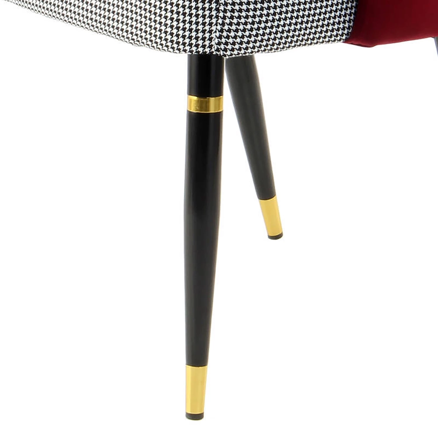 Kayoom Chaises capitonnées Courtney (lot de 2) - Velours / Partiellement en eucalyptus massif - Rouge / Doré 7 Kayoom Chaises capitonnées Courtney (lot de 2) - Velours / Partiellement en eucalyptus massif - Rouge / Doré – Image 7