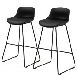 Mørteens Chaises de bar Skelde (lot de 2) - Noir