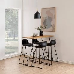 Mørteens Chaises de bar Skelde (lot de 2) - Noir -ÉcoMaison Soldes 1000214337 200609 08093200021 MOOD DETAILS P000000001000214337 mood
