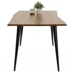 Norrwood Table Auberry - Acacia massif / Acier - Acacia / Noir mat - Largeur : 160 cm -ÉcoMaison Soldes 1000214911 200604 14163500011 DETAILS P000000001000214911