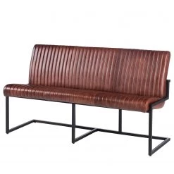 Ars manufacti Banquette Wylie - Cuir / Fer - Marron vintage / Noir