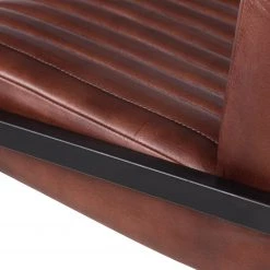 Ars manufacti Banquette Wylie - Cuir / Fer - Marron vintage / Noir -ÉcoMaison Soldes 1000215577 210420 11083200050 DETAILS P000000001000215577