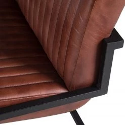 Ars manufacti Banquette Wylie - Cuir / Fer - Marron vintage / Noir -ÉcoMaison Soldes 1000215577 210420 11083200063 DETAILS P000000001000215577