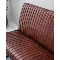 Ars manufacti Banquette Wylie - Cuir / Fer - Marron vintage / Noir -ÉcoMaison Soldes 1000215577 210505 15060200002 DETAILS P000000001000215577