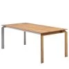 GWINNER Table Millsboro I - Poutres en chêne miel - Largeur : 160 cm - Extensible