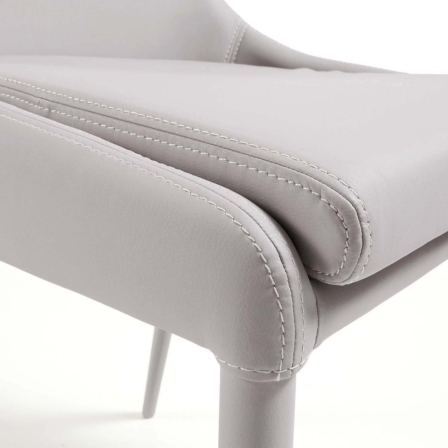 Loftscape Chaises capitonnées Doyline II (2 él.) - Tissu / Imitation cuir - Beige 5 Loftscape Chaises capitonnées Doyline II (2 él.) - Tissu / Imitation cuir - Beige – Image 5