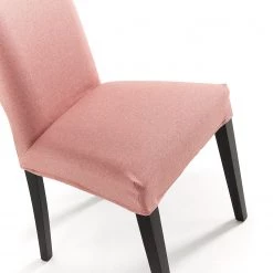 Ars Natura Chaise capitonnée Ellerby III (lot de 2) - Tissu / Hêtre massif - Noir - Abricot -ÉcoMaison Soldes 1000216203 200623 13481800315 DETAILS P000000001000216203