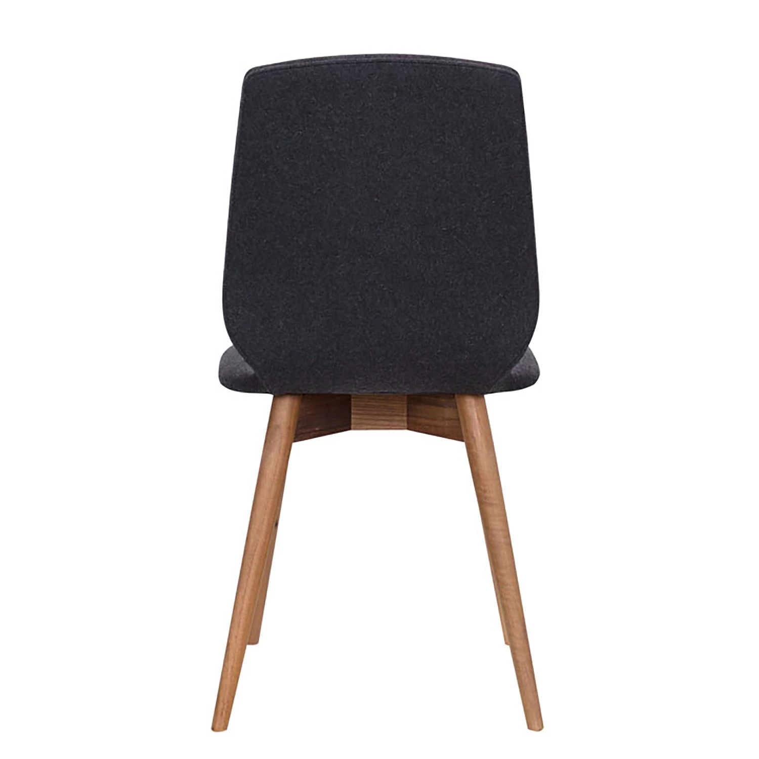 Studio Copenhagen Chaises capitonnées Helvig (lot de 2) - Tissu composite Vedi: Anthracite - Noyer 4 Studio Copenhagen Chaises capitonnées Helvig (lot de 2) - Tissu composite Vedi: Anthracite - Noyer – Image 4