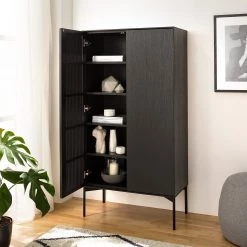 Studio Copenhagen Buffet haut Dowland - Placage en bois véritable - Chêne / Noir -ÉcoMaison Soldes 1000218356 210311 08052500013 MOOD DETAILS P000000001000218356 mood