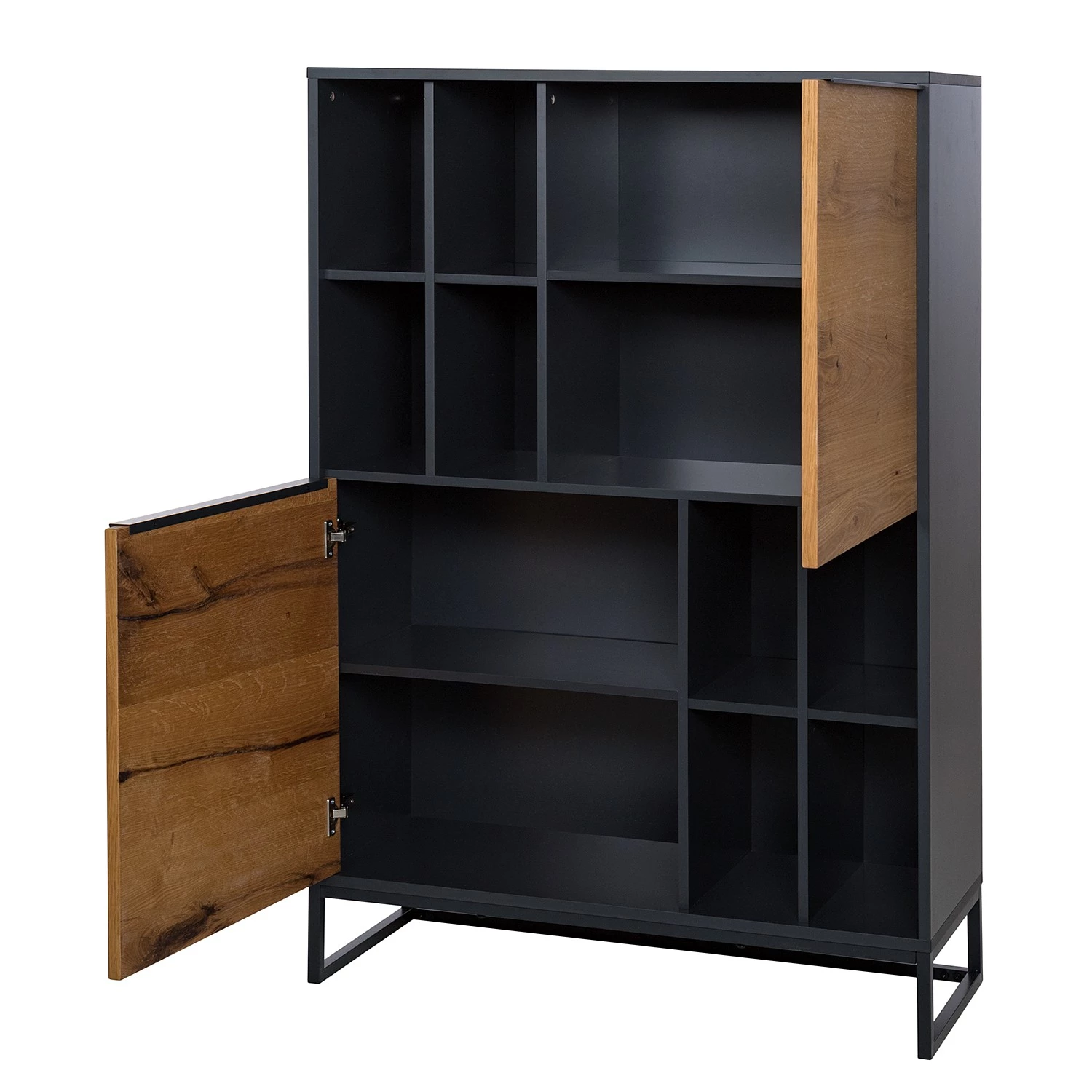 Red Living Buffet haut Barview - Placage en chêne - Chêne / Anthracite 10 Red Living Buffet haut Barview - Placage en chêne - Chêne / Anthracite – Image 10