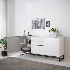 Fredriks Buffet White Hall II - Blanc mat / Noir -ÉcoMaison Soldes 1000218367 210521 08364000002 MOOD DETAILS P000000001000218367 mood