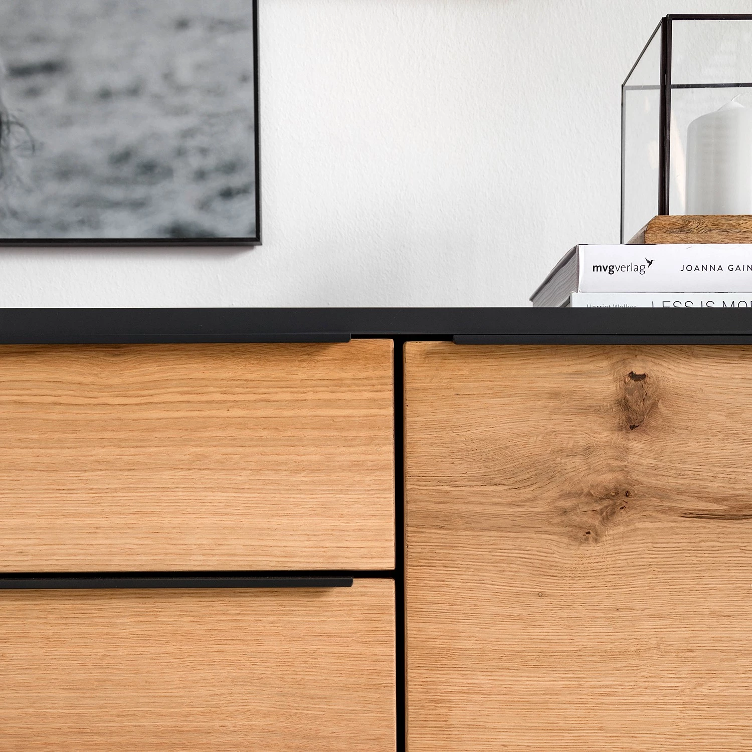 Red Living Buffet Barview I - Placage en chêne - Chêne / Anthracite 13 Red Living Buffet Barview I - Placage en chêne - Chêne / Anthracite – Image 13