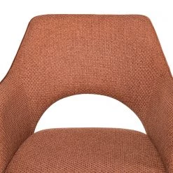 Fredriks Chaise à accoudoirs Tustin - Tissu / Métal - Marron rouille / Noir mat -ÉcoMaison Soldes 1000218415 210303 08151300010 DETAILS P000000001000218415