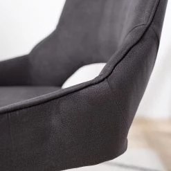 Fredriks Chaises cantilever Nadros (lot de 2) - Microfibre / Métal - Gris vintage / Noir mat -ÉcoMaison Soldes 1000218451 220330 034 DETAILS P000000001000218451