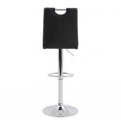 Fredriks Chaises de bar Malte (lot de 2) - Imitation cuir / Métal - Chrome - Noir -ÉcoMaison Soldes 1000218724 200714 11155500041 DETAILS P000000001000218724