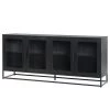 Ars manufacti Buffet Kayys - Verre / Métal - Noir