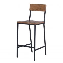 Ars manufacti Chaises de bar Grasby (lot de 2) - Pin recyclé / Métal - Pin foncé / Noir -ÉcoMaison Soldes 1000219221 220816 030 DETAILS P000000001000219221