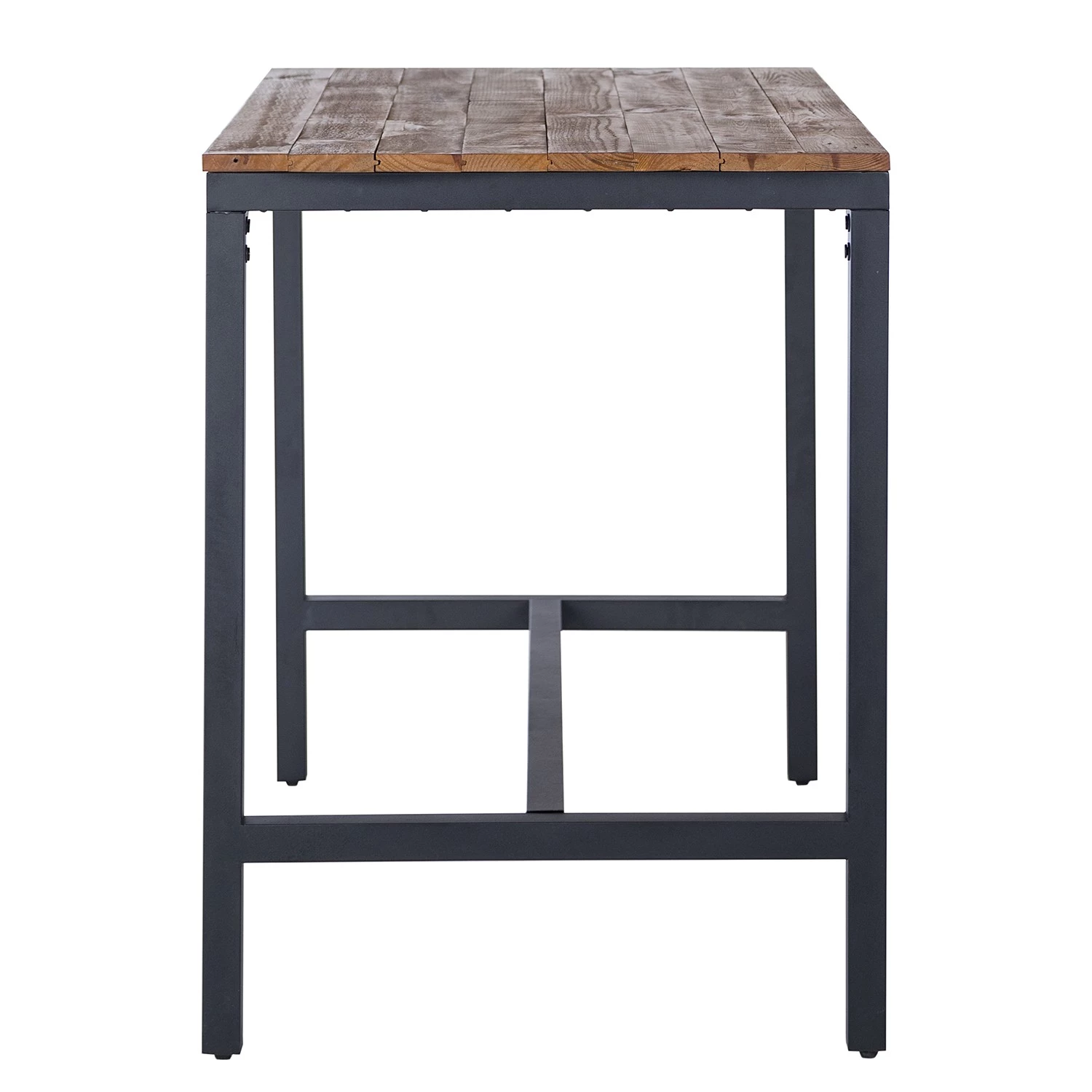 Ars manufacti Table haute Grasby II - Pin recyclé / Métal - Pin foncé / Noir 4 Ars manufacti Table haute Grasby II - Pin recyclé / Métal - Pin foncé / Noir – Image 4