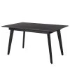 Ars manufacti Table Mannford - Imitation chêne de tourbière / Noir mat - Largeur : 140 cm