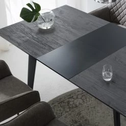 Ars manufacti Table Mannford - Imitation chêne de tourbière / Noir mat - Largeur : 140 cm -ÉcoMaison Soldes 1000219290 210312 14234700005 DETAILS P000000001000219290