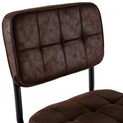 Ars manufacti Chaises cantilever Dalcross (lot de 2) - Microfibre / Métal - Marron -ÉcoMaison Soldes 1000219292 210125 09554100005 DETAILS P000000001000219292