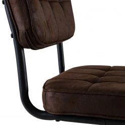 Ars manufacti Chaises cantilever Dalcross (lot de 2) - Microfibre / Métal - Marron -ÉcoMaison Soldes 1000219292 210125 09554100007 DETAILS P000000001000219292