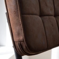 Ars manufacti Chaises cantilever Dalcross (lot de 2) - Microfibre / Métal - Marron -ÉcoMaison Soldes 1000219292 210223 14200900003 DETAILS P000000001000219292