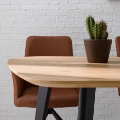 Ars manufacti Table Broomley - Métal - Imitation chêne / Noir mat -ÉcoMaison Soldes 1000219294 210312 08483300005 DETAILS P000000001000219294