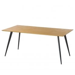 Studio Copenhagen Table Danica - Placage en bois véritable - Gris foncé mat / Frêne