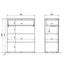 Germania Commode Oakland II - Blanc -ÉcoMaison Soldes 1000223282 200826 06240400047 SKETCH DETAILS P000000001000223282 sketch