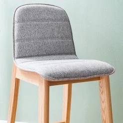 Mørteens Chaises de bar Burghead (lot de 2) - Tissu / Frêne massif - Gris / Frêne -ÉcoMaison Soldes 1000223468 210430 11442700014 DETAILS P000000001000223468