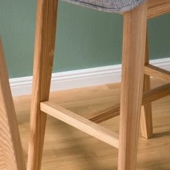 Mørteens Chaises de bar Burghead (lot de 2) - Tissu / Frêne massif - Gris / Frêne -ÉcoMaison Soldes 1000223468 210430 11442700015 DETAILS P000000001000223468