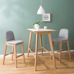 Mørteens Chaises de bar Burghead (lot de 2) - Tissu / Frêne massif - Gris / Frêne -ÉcoMaison Soldes 1000223468 210430 11442700024 DETAILS P000000001000223468