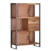 Ars manufacti Buffet haut Leyma - Rotin / Acacia massif - Acacia / Anthracite