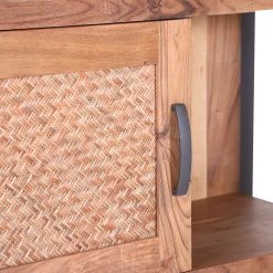 Ars manufacti Buffet haut Leyma - Rotin / Acacia massif - Acacia / Anthracite -ÉcoMaison Soldes 1000223472 200826 12351700025 DETAILS P000000001000223472