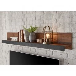 Red Living Tablette murale Buzan - Imitation bois recyclé / Anthracite -ÉcoMaison Soldes 1000223906 200828 15380900009 MOOD DETAILS P000000001000223906 mood