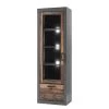 Red Living Vitrine Buzan I - Imitation bois recyclé / Anthracite