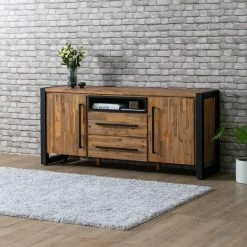 Ars manufacti Buffet Urban Industry I - Partiellement en acacia massif / Métal - Acacia / Noir -ÉcoMaison Soldes 1000224201 210714 07372000002 MOOD DETAILS P000000001000224201 mood