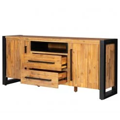 Ars manufacti Buffet Urban Industry I - Partiellement en acacia massif / Métal - Acacia / Noir -ÉcoMaison Soldes 1000224201 210908 15541900005 DETAILS P000000001000224201