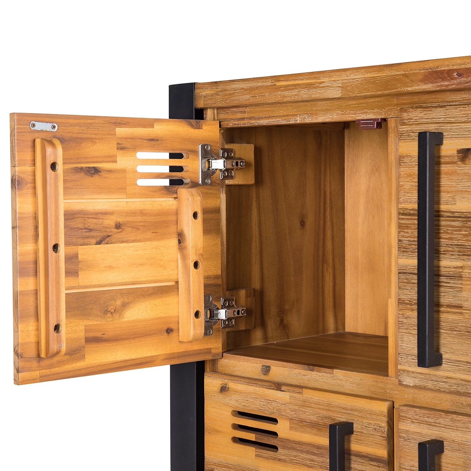 Ars manufacti Buffet haut Urban Industry I - Partiellement en acacia massif / Métal - Acacia / Noir 11 Ars manufacti Buffet haut Urban Industry I - Partiellement en acacia massif / Métal - Acacia / Noir – Image 11