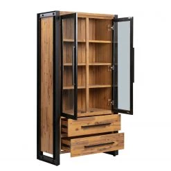 Ars manufacti Vitrine Urban Industry - Partiellement en acacia massif / Métal - Acacia / Noir -ÉcoMaison Soldes 1000224217 210715 13172500011 DETAILS P000000001000224217