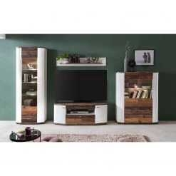 Fredriks Tablette murale Karlsburg - Blanc brillant / Imitation bois recyclé -ÉcoMaison Soldes 1000224468 200902 06402000025 MOOD DETAILS P000000001000224468 mood