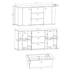 Fredriks Buffet Karlsburg - Blanc brillant / Imitation bois recyclé 18 Fredriks Buffet Karlsburg - Blanc brillant / Imitation bois recyclé -ÉcoMaison Soldes 1000224471 200902 06404200058 SKETCH DETAILS P000000001000224471 sketch