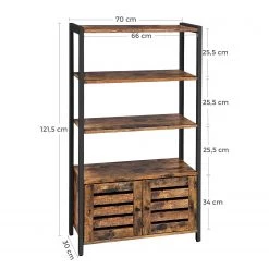 Red Living Étagère Condover II - Marron / Noir -ÉcoMaison Soldes 1000225817 200914 06123600072 SKETCH DETAILS P000000001000225817 sketch