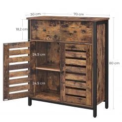 Red Living Commode Condover III - Marron / Noir -ÉcoMaison Soldes 1000225838 200914 06141800207 SKETCH DETAILS P000000001000225838 sketch