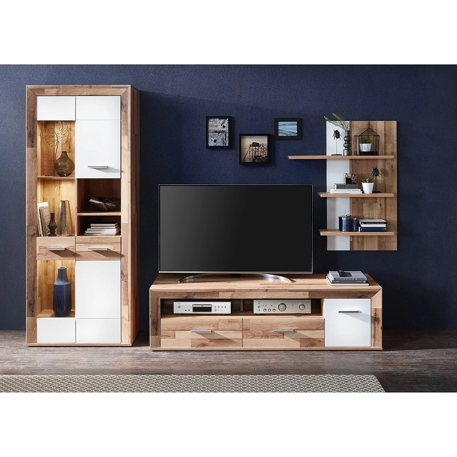 Loftscape Étagère murale Waverly - Blanc / Imitation chêne 3 Loftscape Étagère murale Waverly - Blanc / Imitation chêne – Image 3