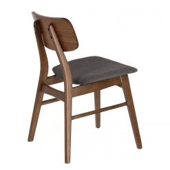 Norrwood Chaises Varkaus II (lot de 2) - Tissu /Placage noyer et hévéa massif - Gris / Noyer -ÉcoMaison Soldes 1000225987 200917 06365000058 DETAILS P000000001000225987