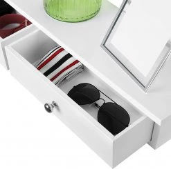 Norrwood Étagère à tiroirs murale Neyland - Blanc / Argenté -ÉcoMaison Soldes 1000226188 200922 17383200054 DETAILS P000000001000226188