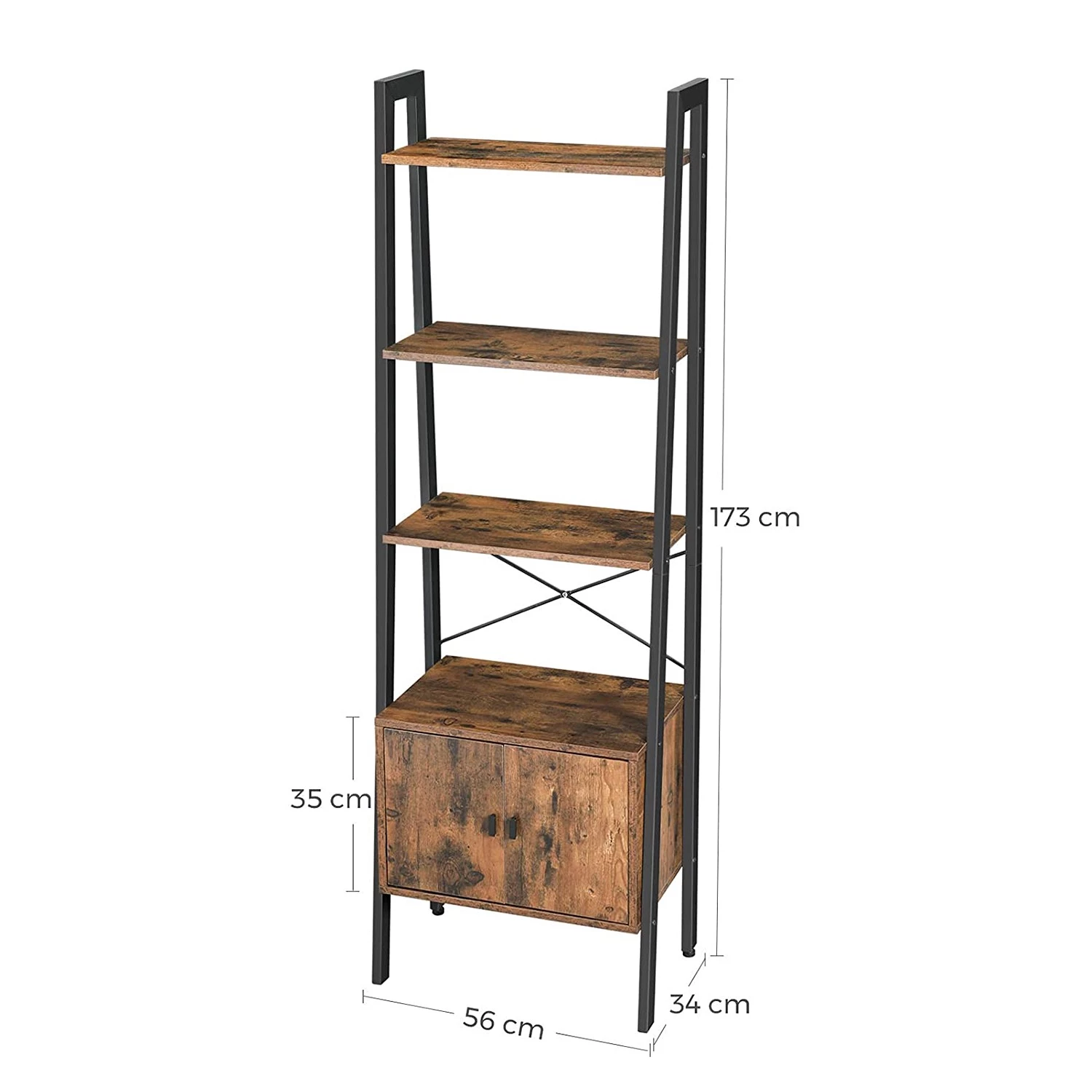 Red Living Étagère Cushing - Marron / Noir 6 Red Living Étagère Cushing - Marron / Noir – Image 6