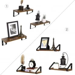 Red Living Tablettes murales Crossville (lot de 3) - Marron / Noir 10 Red Living Tablettes murales Crossville (lot de 3) - Marron / Noir -ÉcoMaison Soldes 1000226206 200922 17390300130 DETAILS P000000001000226206